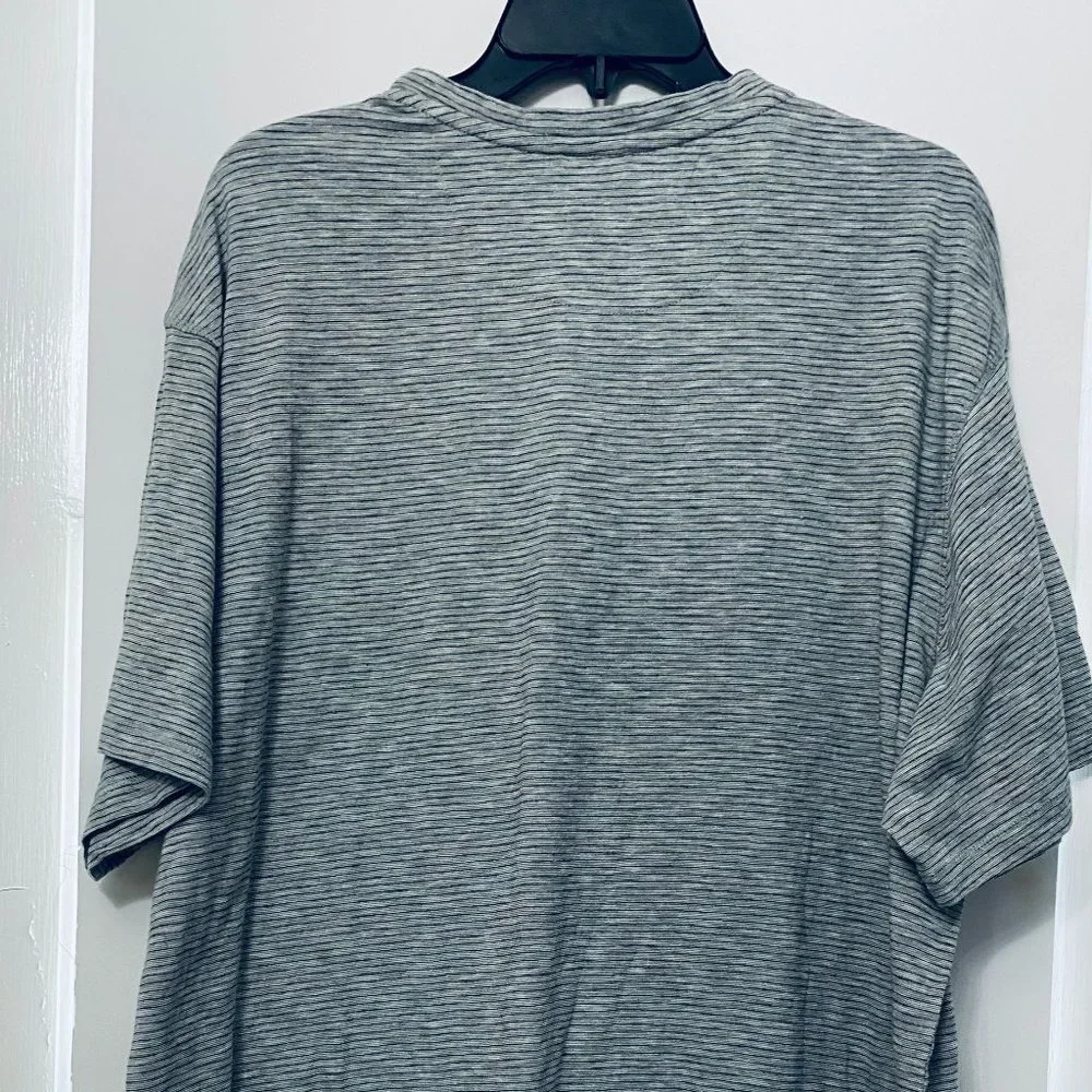 NWT Solaris Micro Stripe SS Gray Henley Mens Size XL MSRP$39.5 - Picture 5 of 5